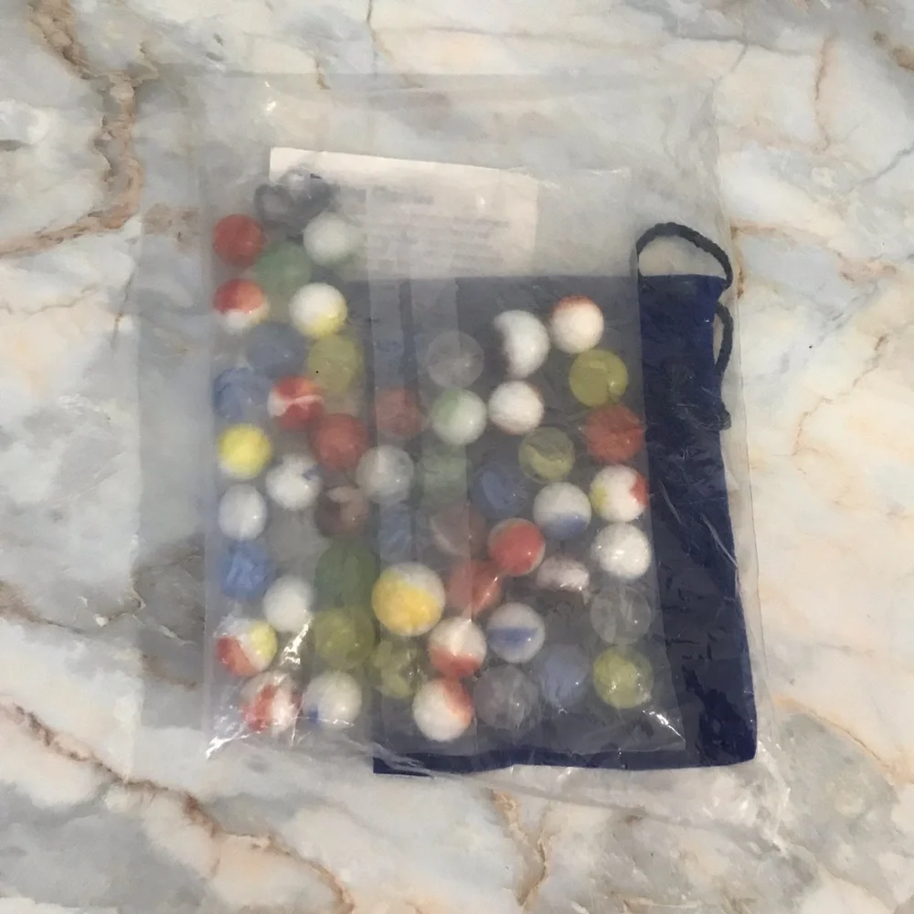 Discovery Toys Simply Marbleous Marble Set NEW Blue Drawstring Bag
